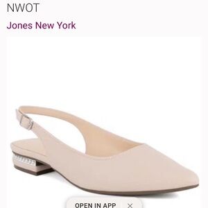 Jones New York Quilsa Pink Slingback Flats
